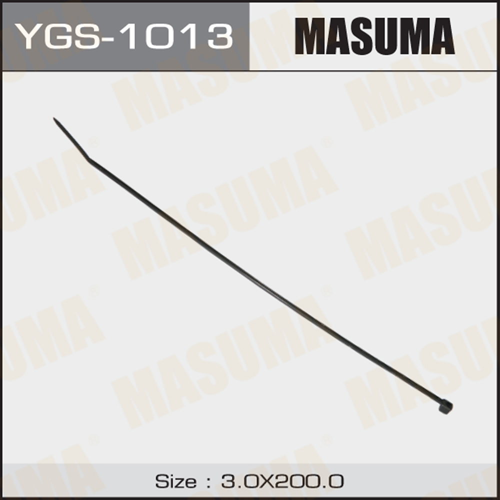 Хомут пластиковый 3 x 200 черный MASUMA YGS1013