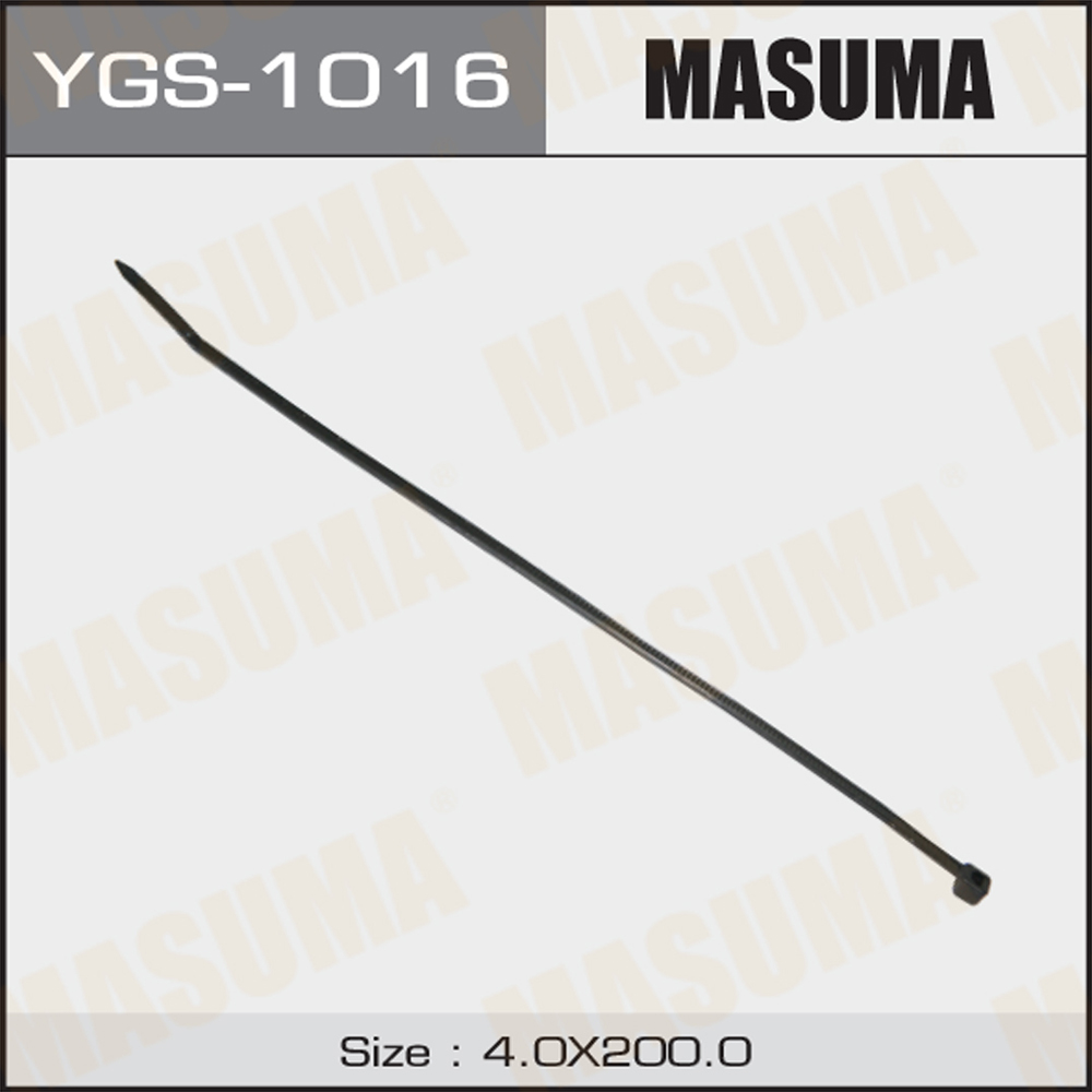 Хомут пластиковый 4 x 200 черный MASUMA YGS1016