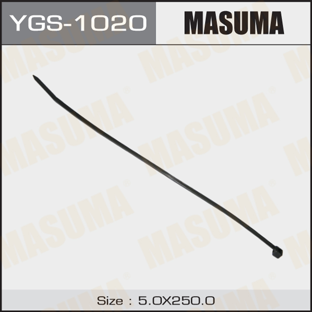 Хомут пластиковый 5 x 250 черный MASUMA YGS1020