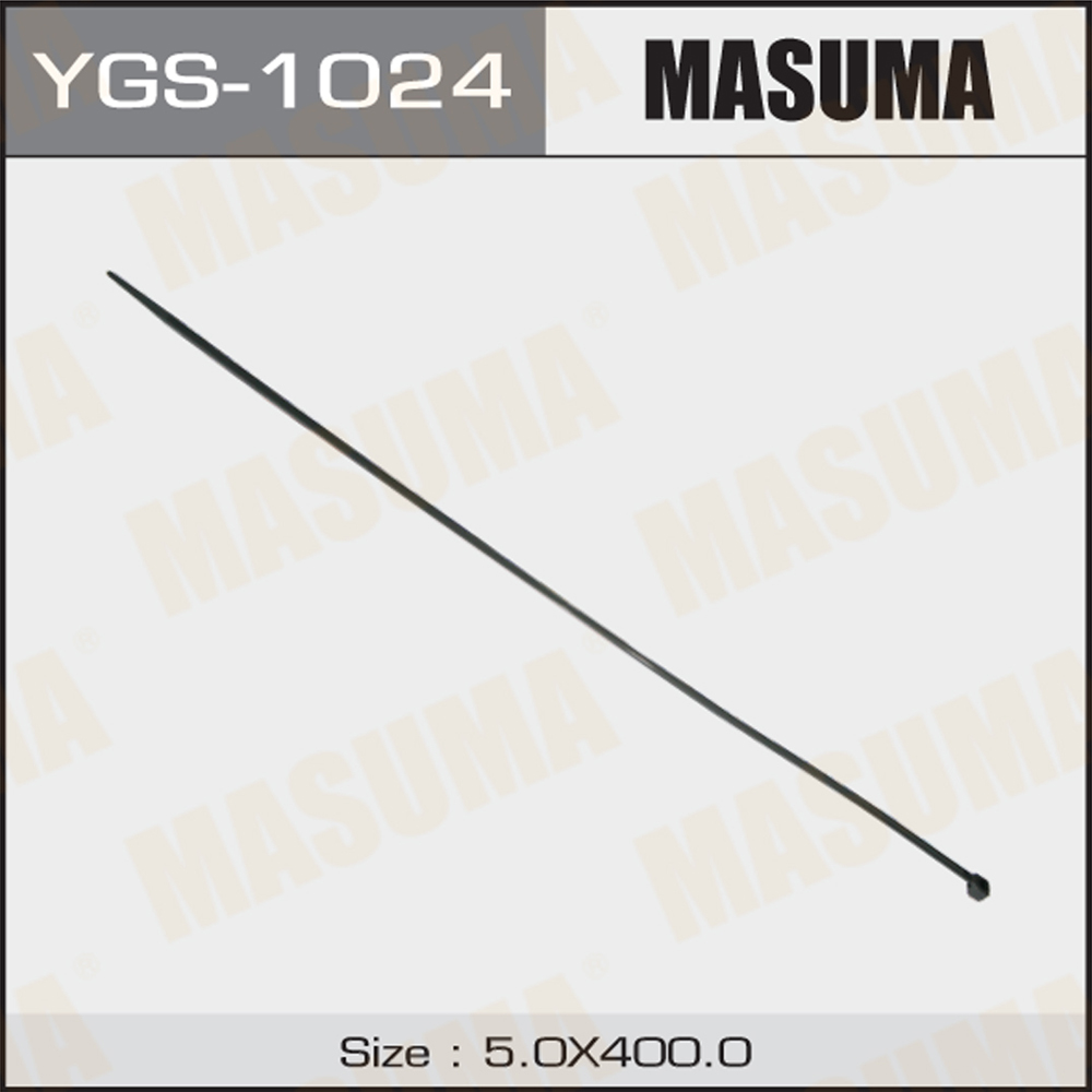 Хомут пластиковый 5 x 400 черный MASUMA YGS1024
