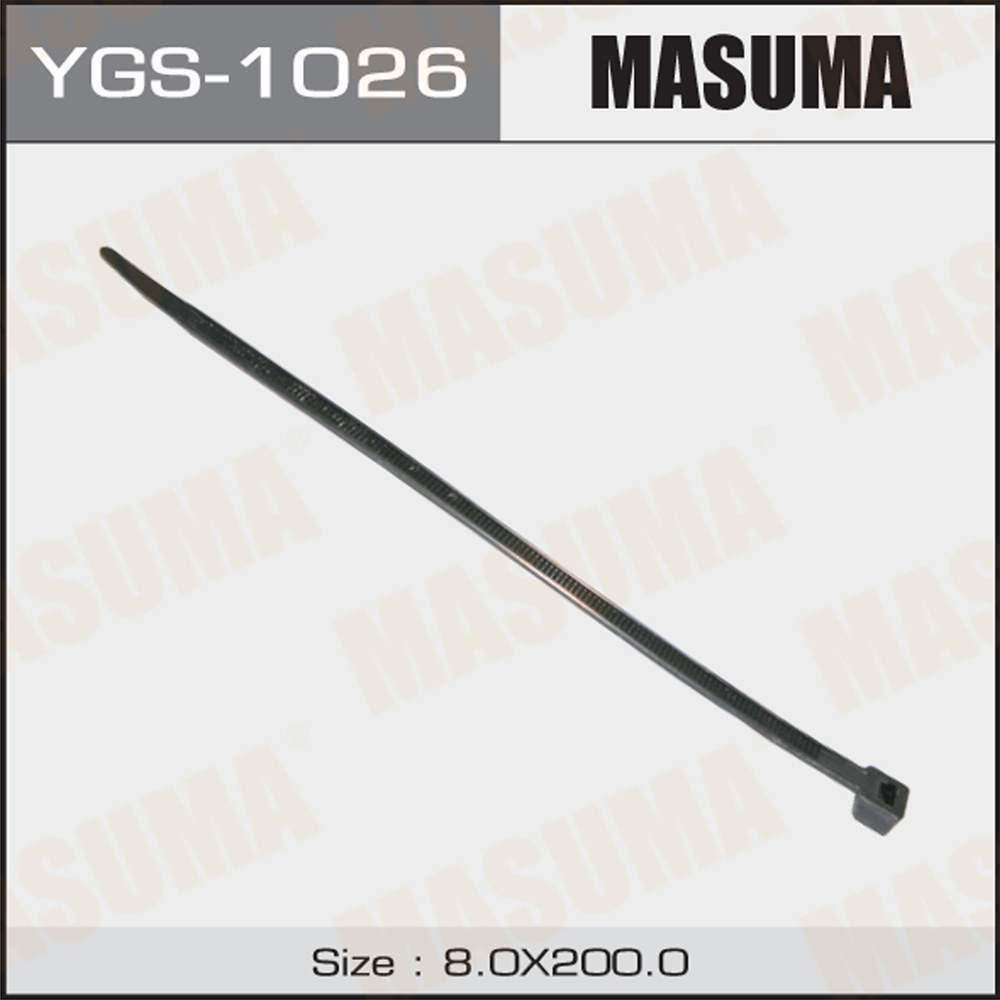 Хомут пластиковый 8 x 200 черный MASUMA YGS1026